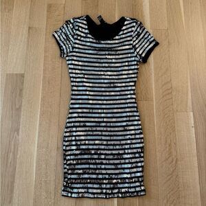 Forever 21 Black and White Bodycon Mini Dress